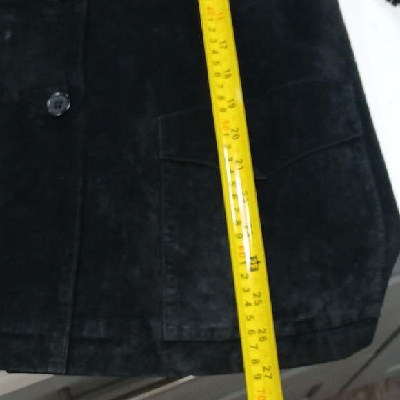 Black Suede Jacket with Fringe by [Brand] - Picture 10 of 16